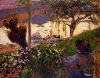 Paul Gauguin : Breton Boy by the Aven River